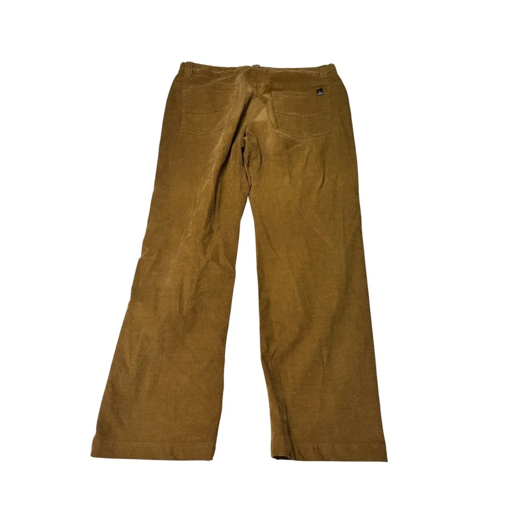 prAna Saxton PantS Corduroy  33x30 Brown Organic Cotton Straight Leg